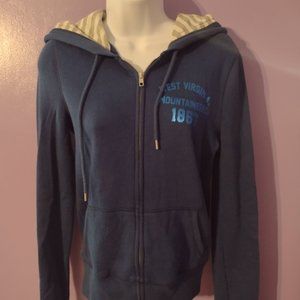 Women's West Virginia mountaineers zip hoody size xs Pink Victoria secret